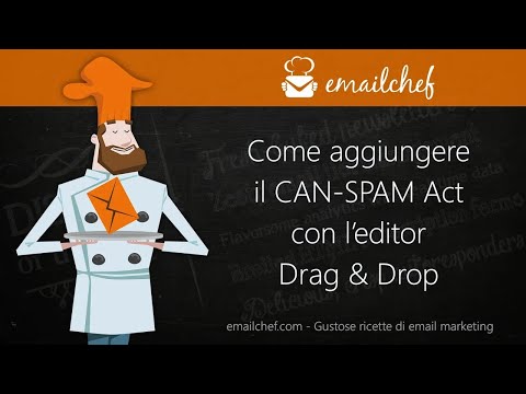 Tutorial: creare newsletter conformi al CAN-SPAM Act con l&#039;editor drag&amp;drop di emailchef.