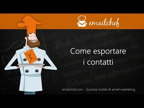 Tutorial: esportare una lista di contatti da emailchef