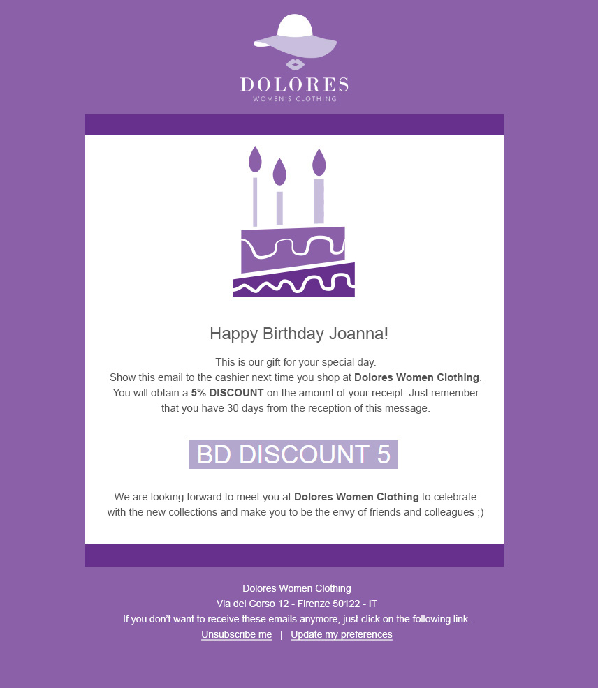 autoresponder happy birthday email