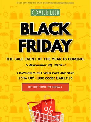 Black Friday and Cyber Monday Newsletter Template