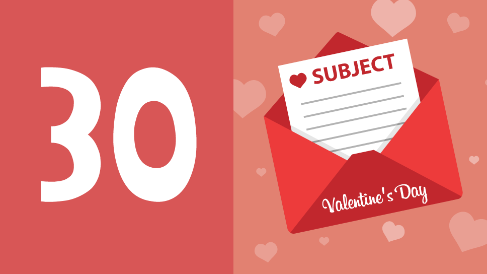 Valentine's Day Email subjects