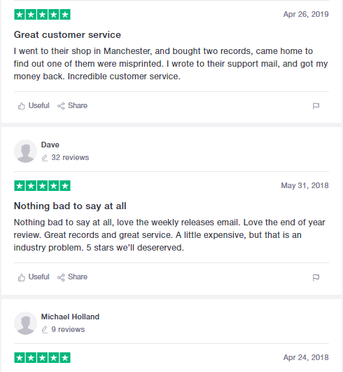 trustpilot email reviews