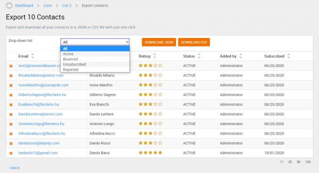 How To Export Your Contacts - Emailchef