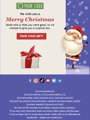 Newsletter Holiday “Thank You” Emails 