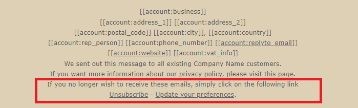 Email footer GDPR compliant