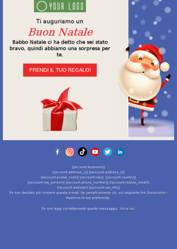 Template email auguri di natale