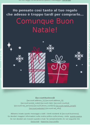 Template email auguri di natale