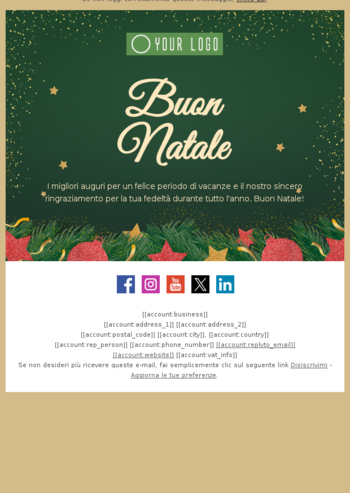 Template email auguri di natale