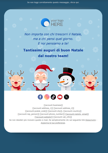 Template email auguri di natale