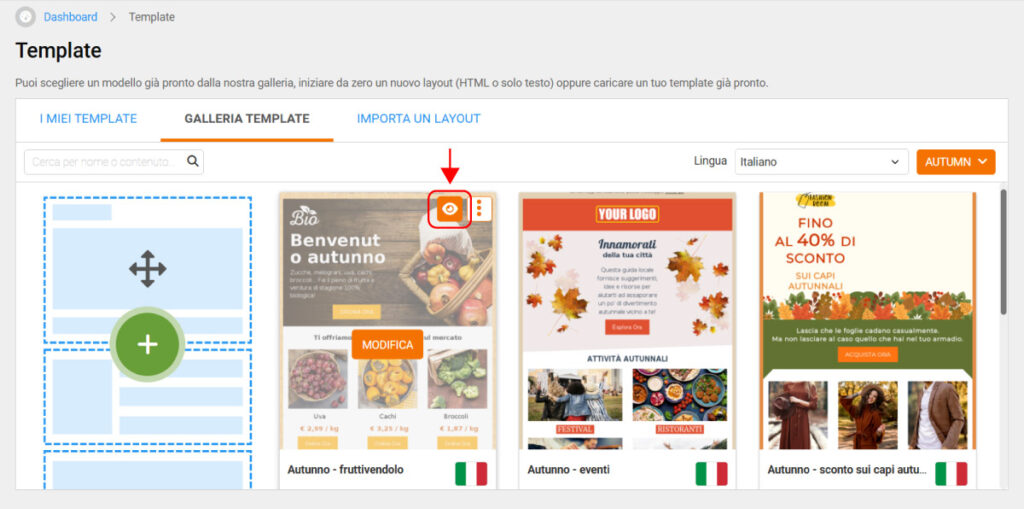 Anteprima template email