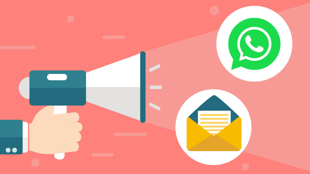 Integra email e WhatsApp nella tua strategia di marketing.