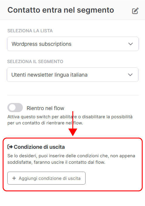 Emailchef flow: contatto entra nel segmento