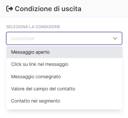 Condizioni di uscita dal flow
