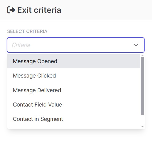 Emailchef exit criteria