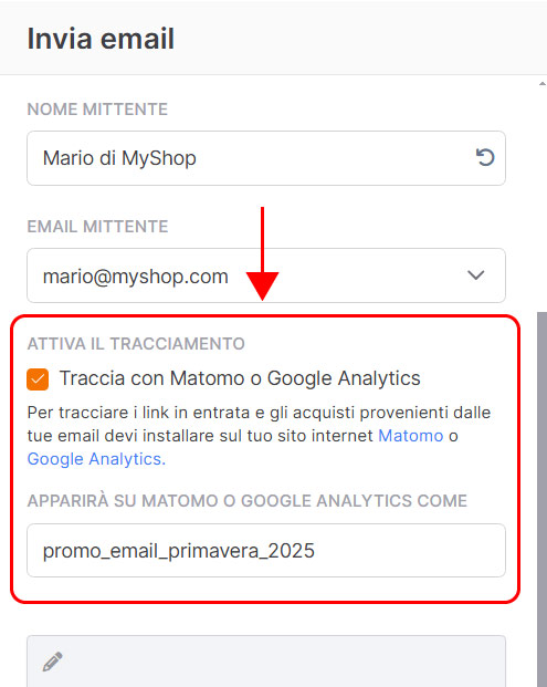 Emailchef Flow: azione invia email