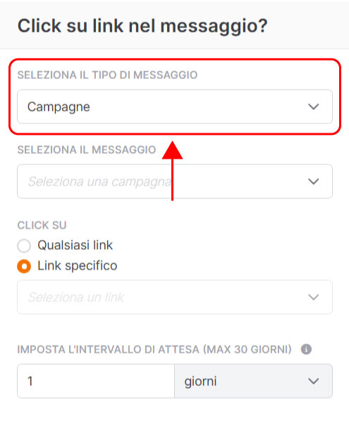Emailchef Flow: evento click su link nel messaggio