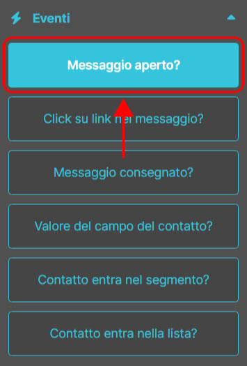 Emailchef Flow: evento messaggio aperto