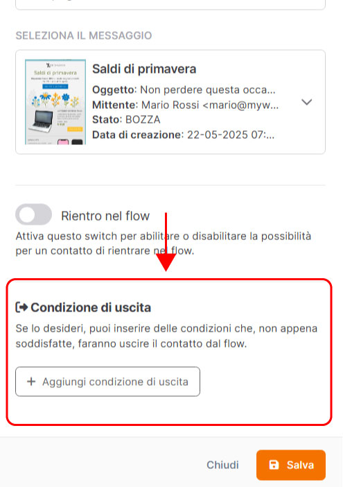 Emailchef Flow: messaggio consegnato