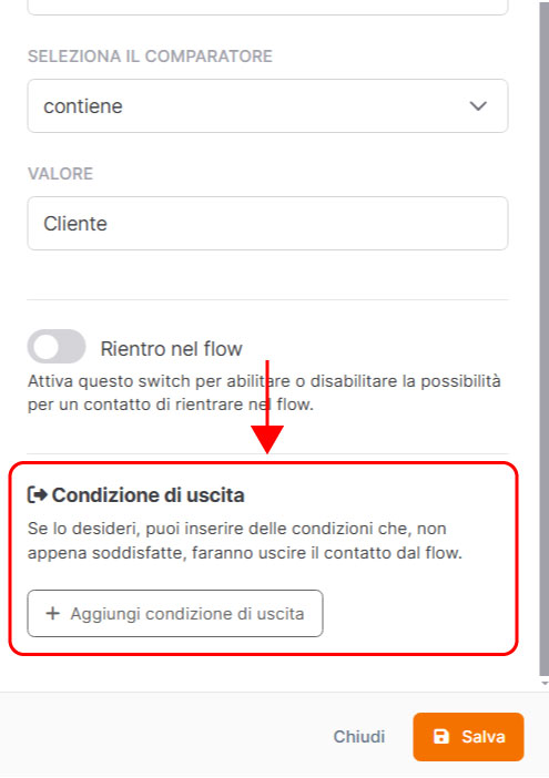 Emailchef Flow: valore del campo del contatto
