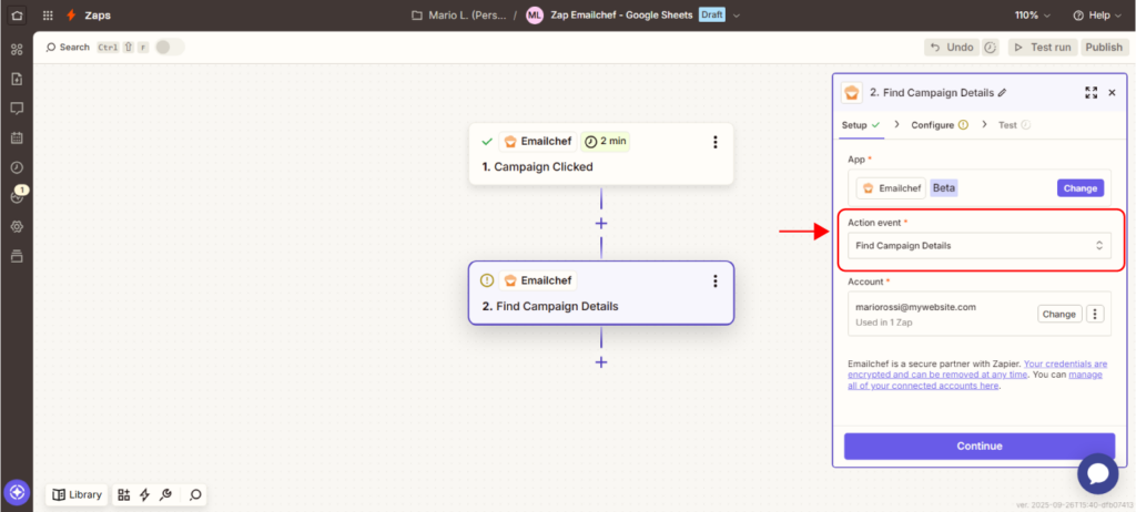 Collega Emailchef alle tue app con Zapier