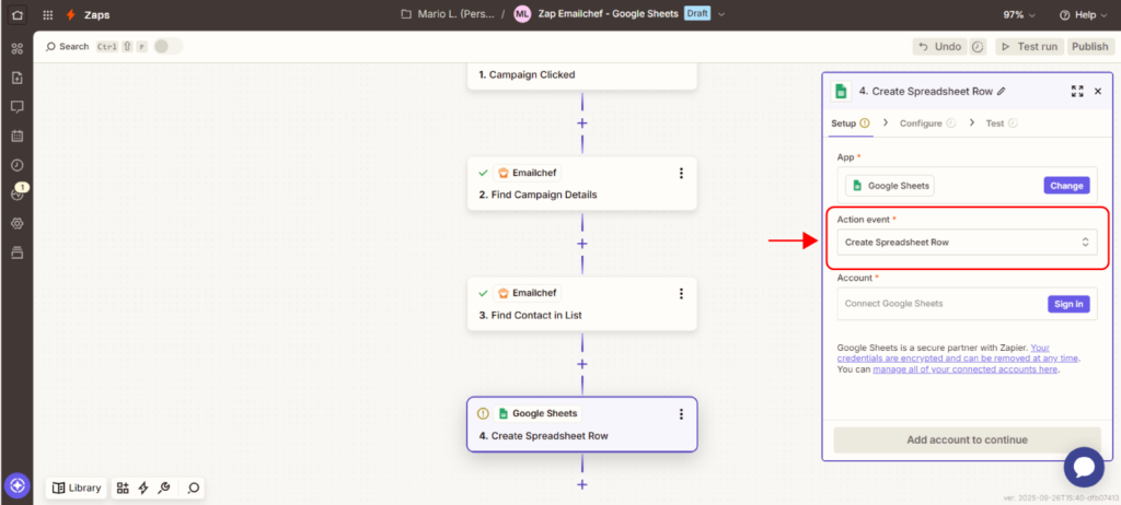 Collega Emailchef alle tue app con Zapier