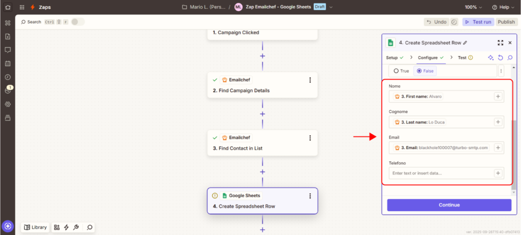 Collega Emailchef alle tue app con Zapier