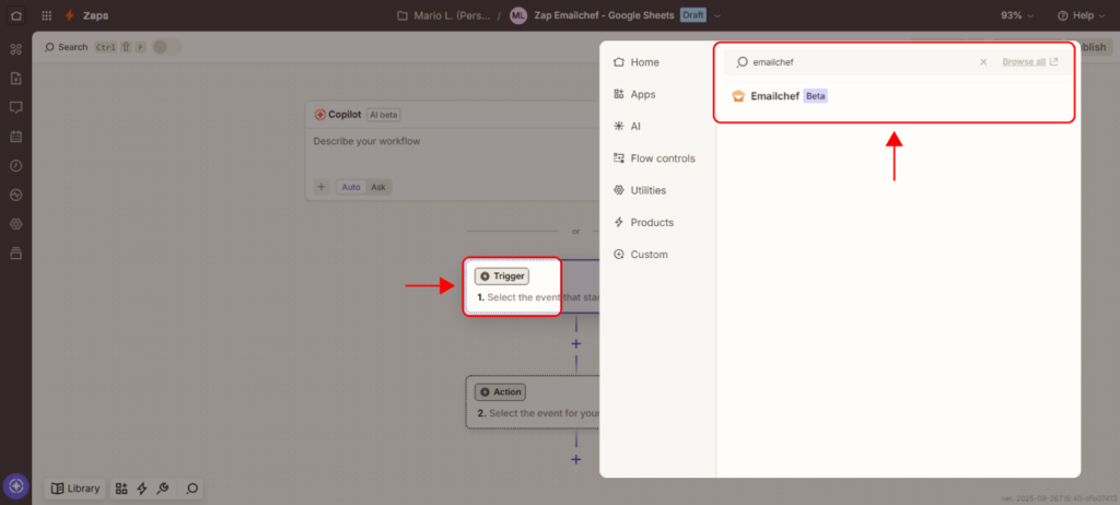 Collega Emailchef alle tue app con Zapier
