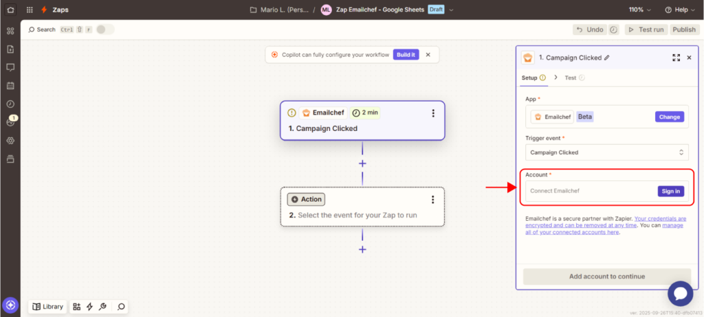 Collega Emailchef alle tue app con Zapier