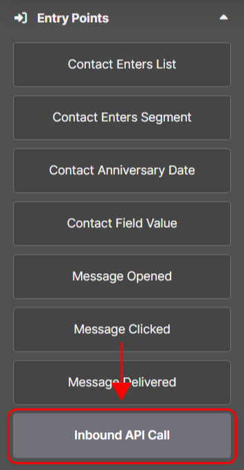 Entry point: inbound API call