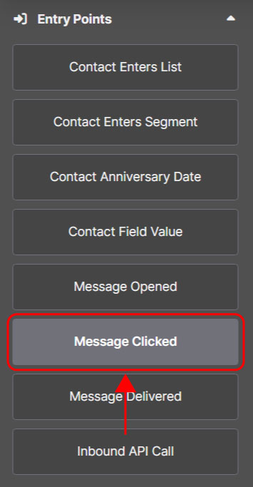 Entry point: Message clicked