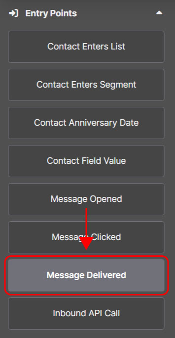 Entry point: message delivered