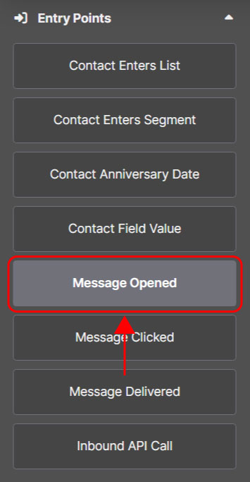 Entry point: message opened