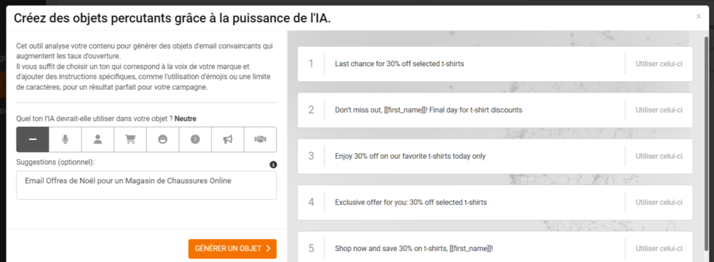 Générez l'objet de vos e-mails avec l'intelligence artificielle