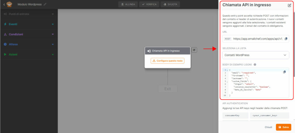 Come collegare i form di iscrizione a Emailchef con i Webhook
