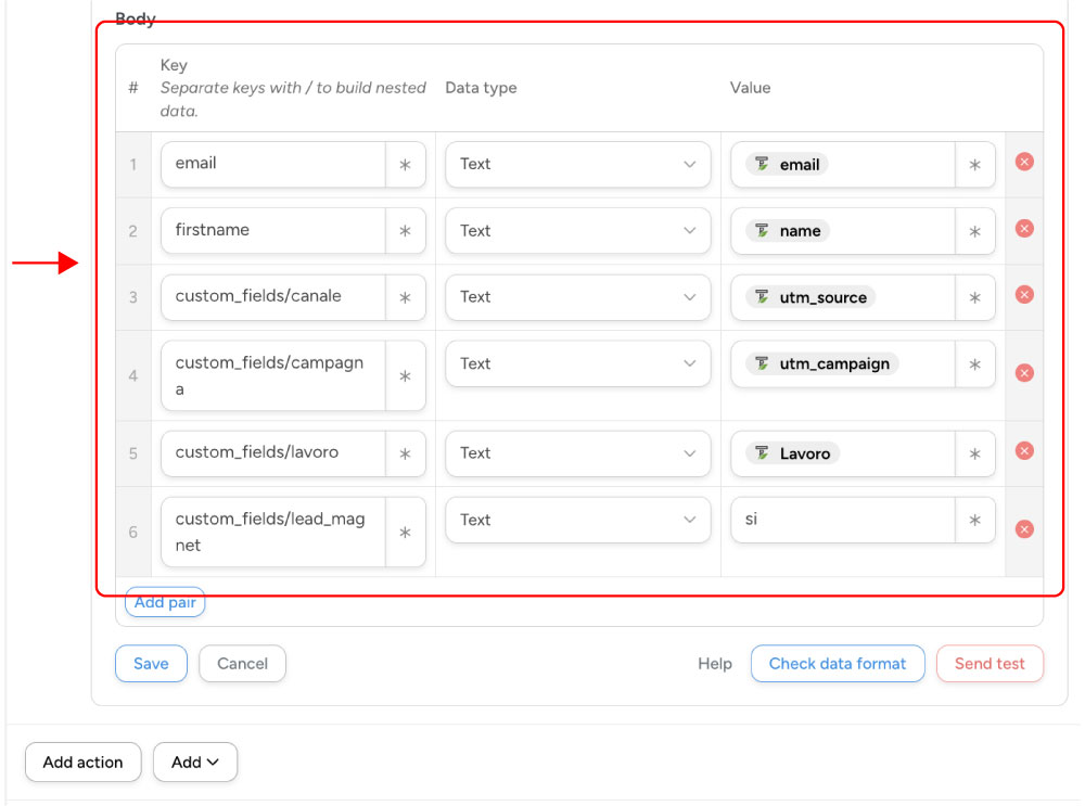Come collegare i form di iscrizione a Emailchef con i Webhook