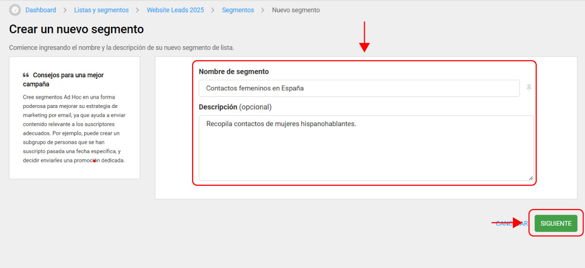 Cómo segmentar tu lista de contactos