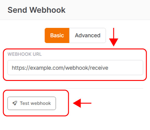 Emailchef Flow: action send webhook