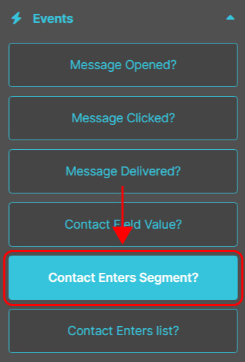 Emailchef Flow: event contact enters segments