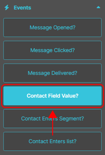 Emailchef Flow: event contact field value