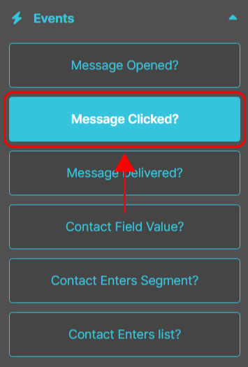 Emailchef flow: event message clicked