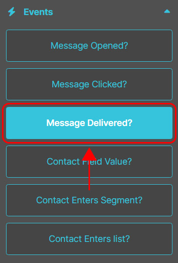 Emailchef Flow: event message delivered