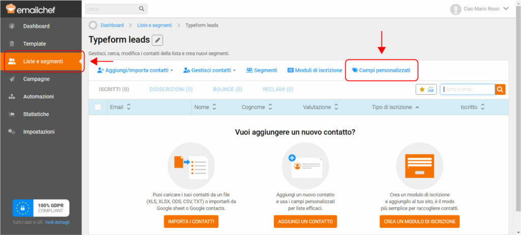 Come raccogliere contatti email con Typeform: guida completa
