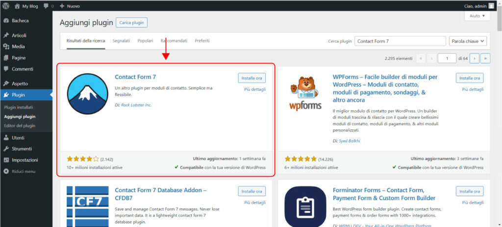 Connetti i tuoi moduli Contact Form 7 alle liste Emailchef