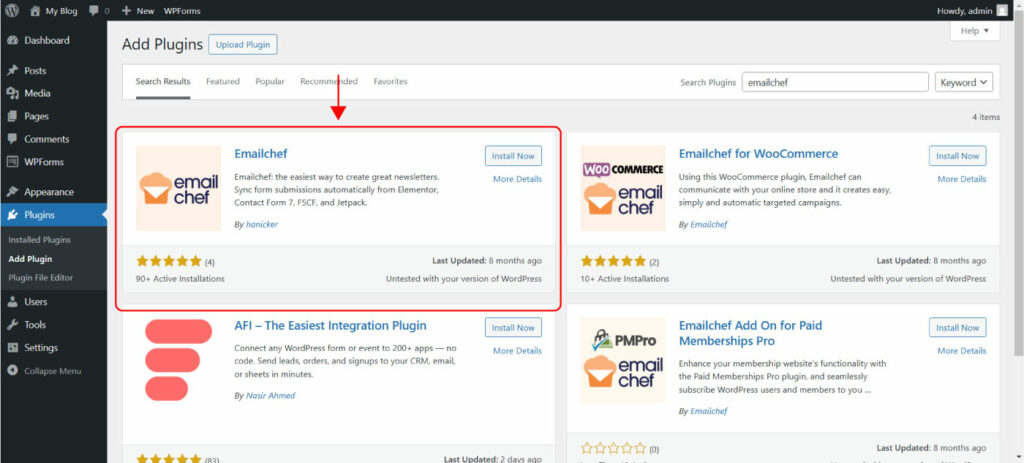 Plugin gratuito WPForms: envía email marketing con WordPress