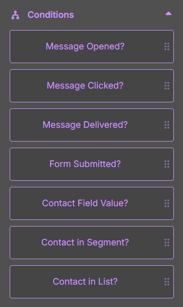 Conditions dans les Flows d'email marketing automation